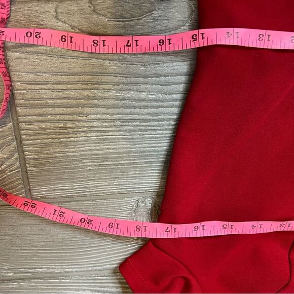 Jude Connally red Shirt sleeve sheath dress sz S - Picture 5 of 6